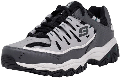 Skechers Men's Afterburn Lace-up Sneaker Charcoal/Green 11.5 M US