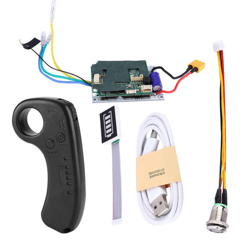 DIY Electric Skateboard ESC Kit, 36V Electric Skateboard Remote Control, Wireless Remote Controller with LED Indicator for Electric Skateboard Accessory Replacement, Single Drive Controller 35KM/H