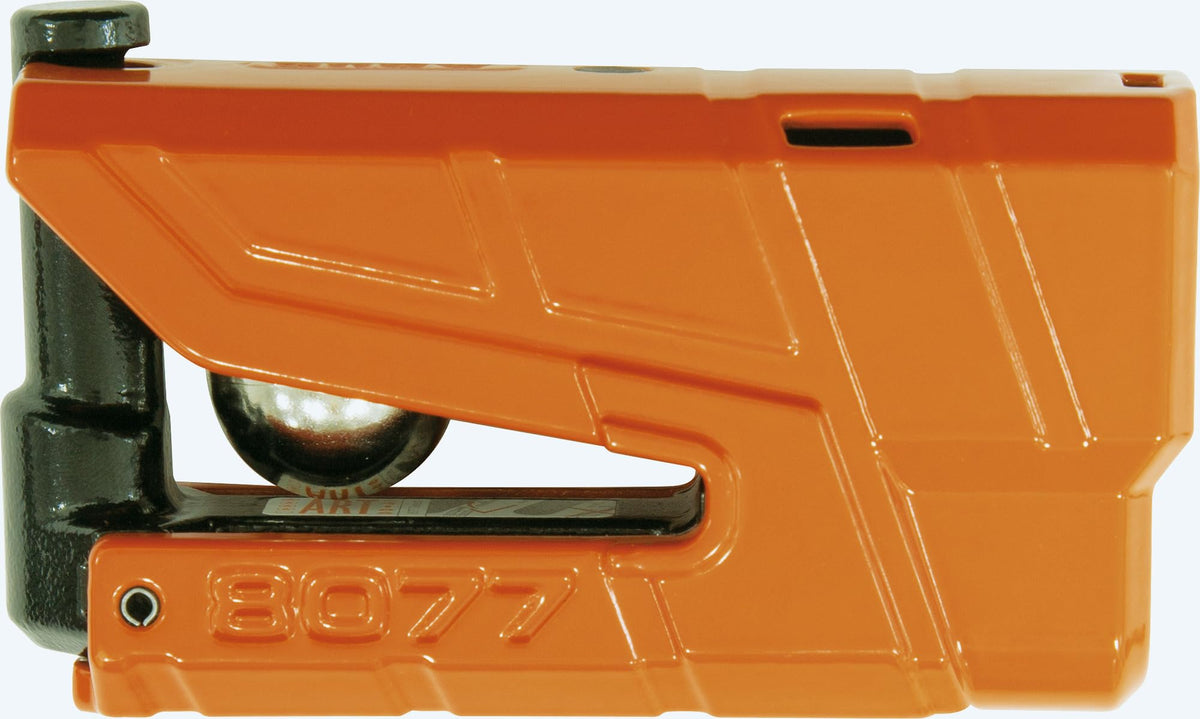 ABUS Brake disc lock Granit Detecto XPlus 8077 II SRA - Motorcycle lock with alarm - ABUS security level 18 - Orange