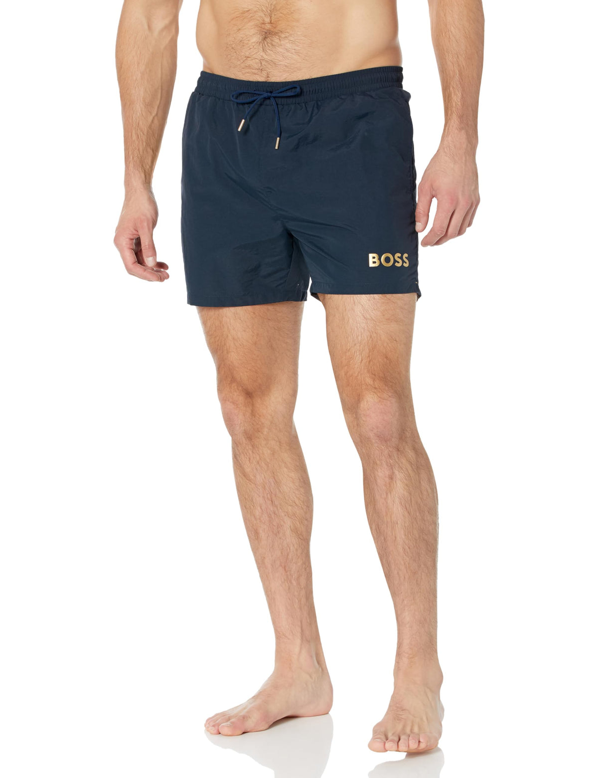 BOSS Metallic Logo Swim Trunks