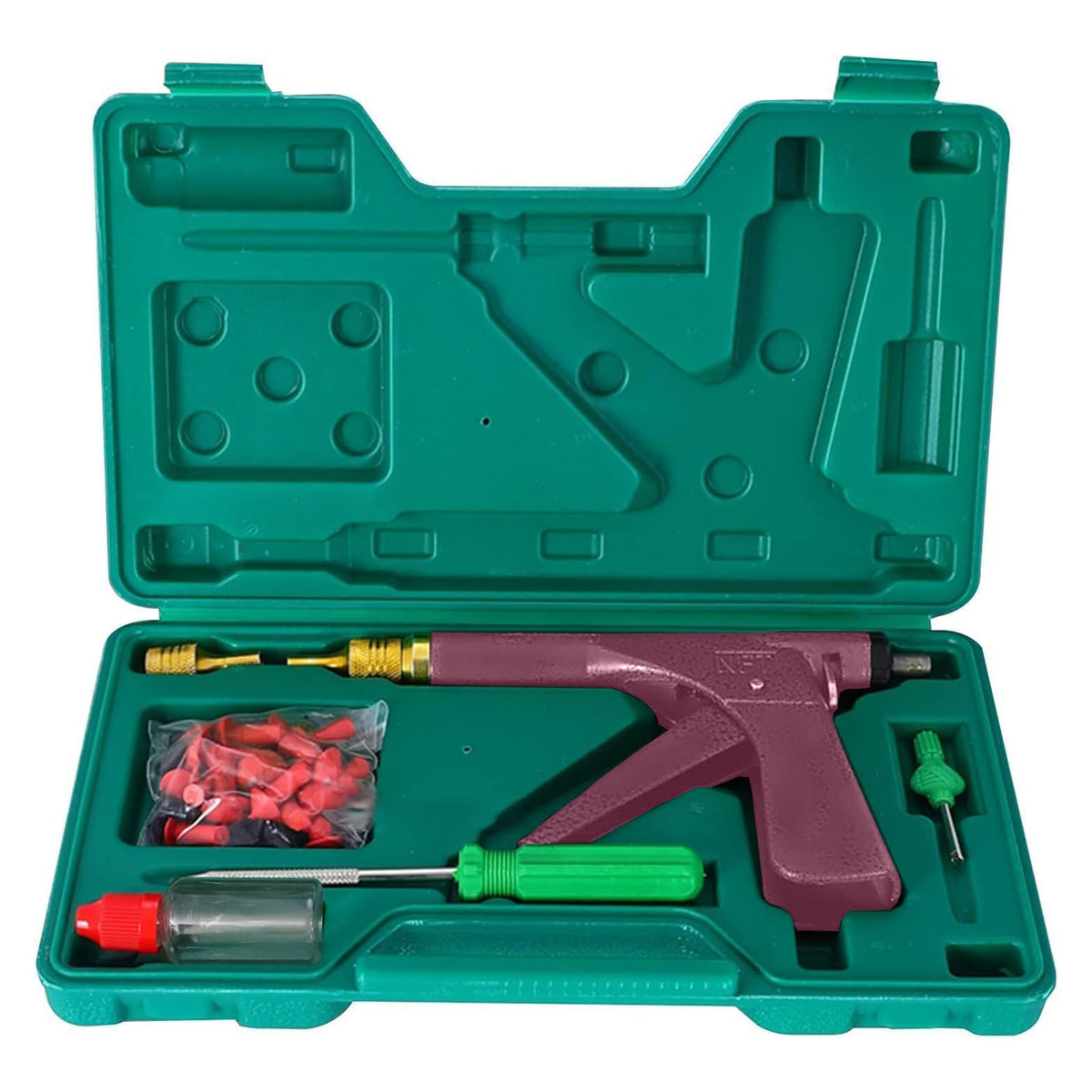 Tubeless Tire Puncture Repair Kit, Puncture Repair Kit to Fix Punctures and Plug Flats Patch Kit for Motorcycle, Truck, ARB, ATV, Tractor, RV, SUV, Trailer