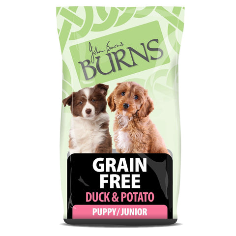 Burns Pet Nutrition Hypoallergenic Complete Dry Dog Food Puppy Grain Free Duck and Potato Grain Free 6 kg