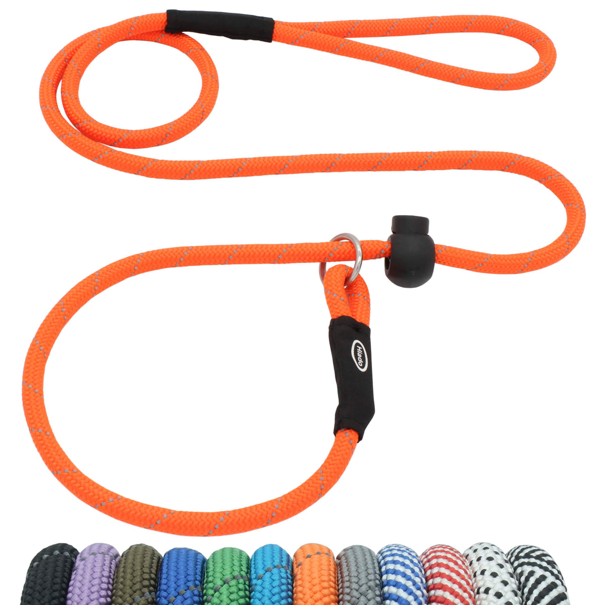 Hiado Slip Lead Dog Leash Reflective with Stopper Loop Rope Training No Pull for Small Medium Large Dogs 6ft Orange