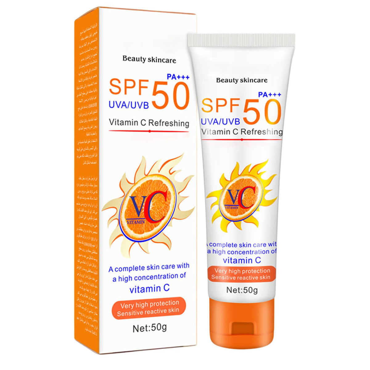 Sun Cream SPF 50, Suncream For High Sun Protection SPF 50 Face Moisturiser, Waterproof Sun Cream Against UVA & UVB, Sun Lotion Sunscreen For Daily Use, Travel (Type1)