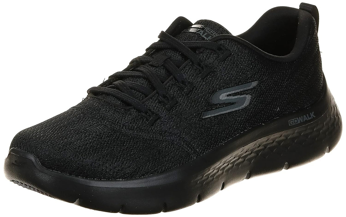 Skechers Women's GO Walk Flex-Striking Look Sneaker, Black, 8.5