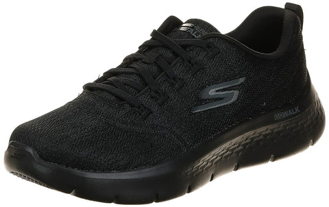Skechers Women's GO Walk Flex-Striking Look Sneaker, Black, 8.5