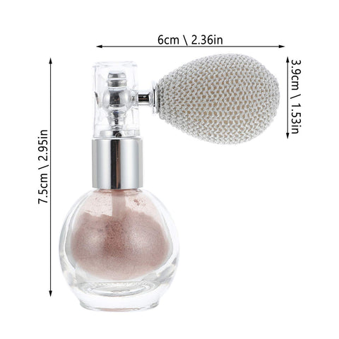 Lurrose Glitter Powder Spray Women Makeup Body Hair Highlighter Sprayer Sparkle Shimmer Powder Makeup Body Dust Glitter Pink