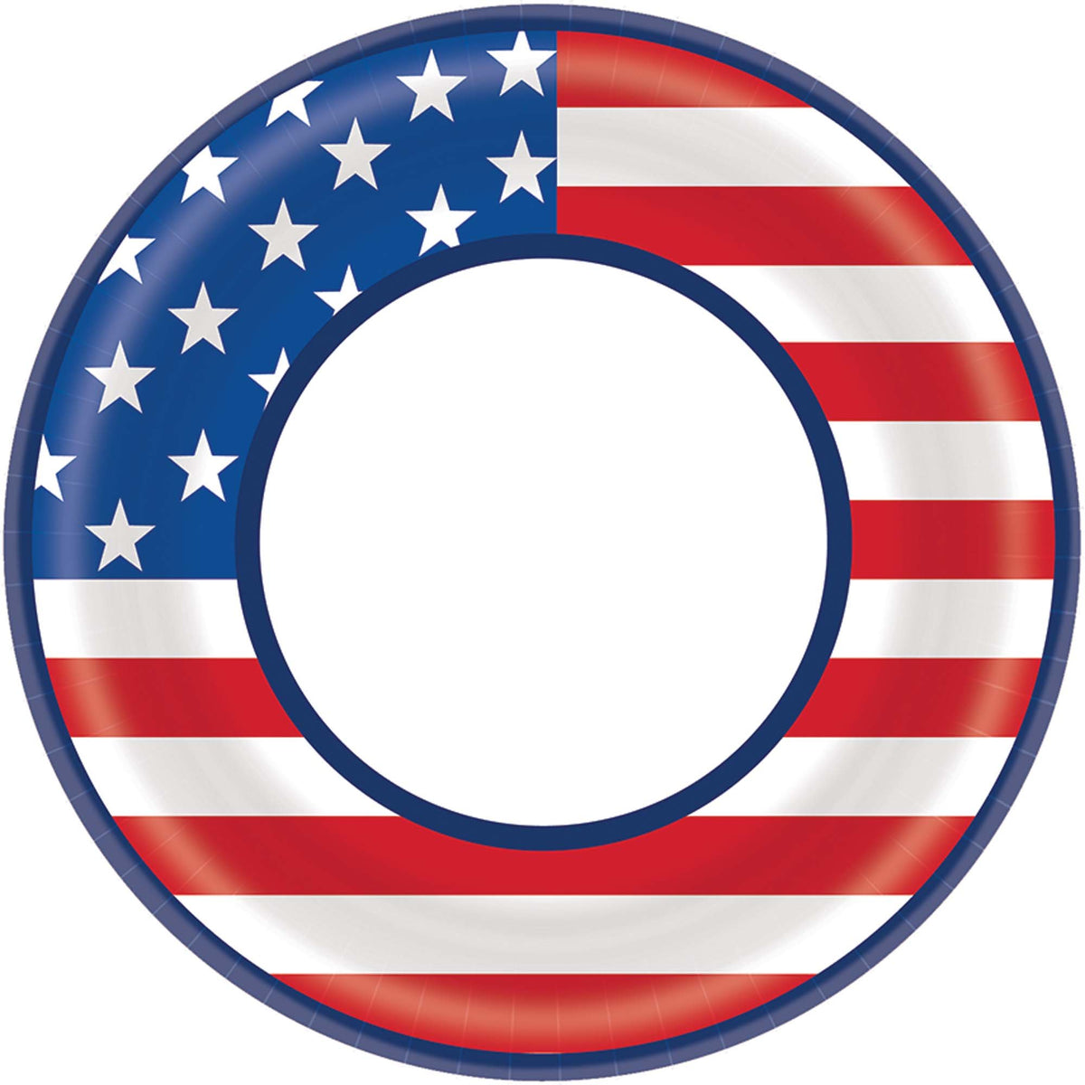 Amscan 551760 Star Spangled Celebration Party Plate, 6.75", 40 Ct.