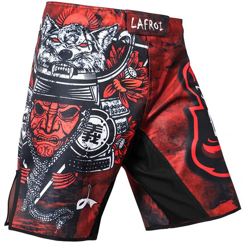 LAFROI Mens MMA Cross Training Boxing Shorts Trunks Fight Wear with Drawstring and Pocket-QJK01 Warrior Size LG