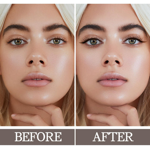 Boobeen Mascara and Eyeliner Set, 4D Silk Fiber Lash Mascara Volume and Length, Waterproof Smudge-Proof Eye Liner, Long Lasting Eye Makeup Kit Mascara & Eyeliner Pen for Natural Look