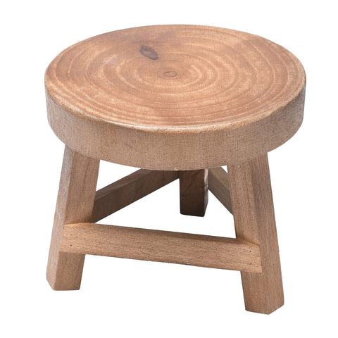 belupai Mini Round Wooden Stool, Gardening Stool Childrens Wooden Stool Garden Flower Pot Display Stand with 3 Legs, Modern Flower Display Holder for Indoor and Outdoor Home Garden Decoration(#1)
