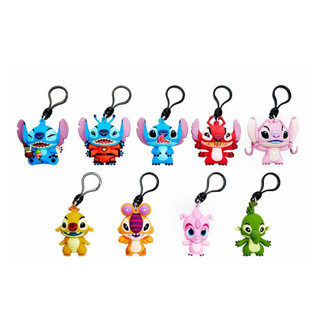 Disney Stitch Series 5-3D Figural Foam Bag Clip in Blind Bag | One Random