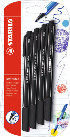 Fineliner - STABILO pointMax - Pack of 4 - Black