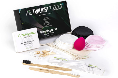 ArashiyamaÃƒÆ’Ã†â€™Ãƒâ€ Ã¢â‚¬â„¢ÃƒÆ’Ã‚Â¢ÃƒÂ¢Ã¢â‚¬Å¡Ã‚Â¬Ãƒâ€¦Ã‚Â¡ÃƒÆ’Ã†â€™ÃƒÂ¢Ã¢â€šÂ¬Ã…Â¡ÃƒÆ’Ã¢â‚¬Å¡Ãƒâ€šÃ‚Â® Twilight Toolkit I 15 Reusable Bamboo Makeup Remover Pads, Toothbrushes and more I Everyday beauty essentials | FREE Laundry Bag included