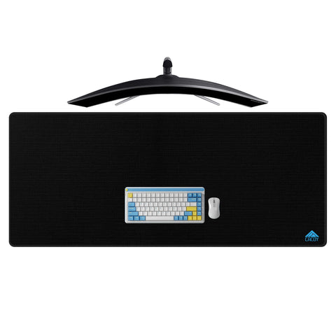 Cacoy Extended Gaming Mouse Pad, 55"x24" Desktop Blotter Pad, Office Computer Desk Pad, Stitched Edges Large Mouse mat for Desk (Black)