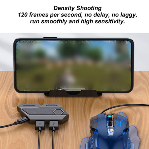 Half Hand Gaming Keyboard and Mouse Combo, Wired Mechanical RGB LED Backlit Half Keyboard, with Wired Gaming Mouse Converter, for Android Harmony iOS