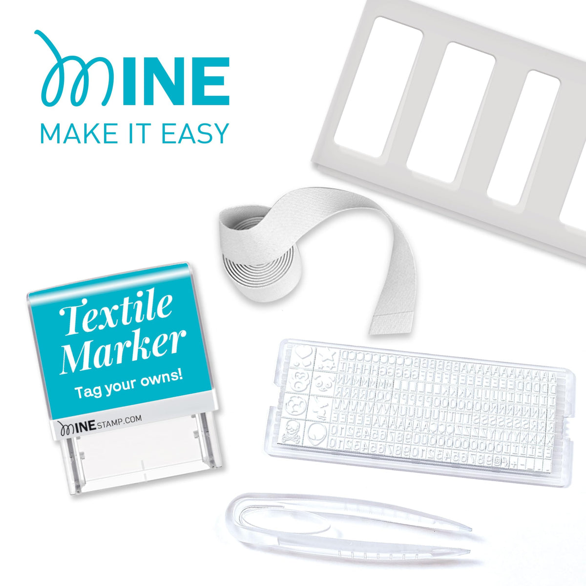 Mine Stamp Clothing and Book Marker | Compact Personalised Clothing Marker for Adults and Children | Personalised Name Stamp for Children's Clothing