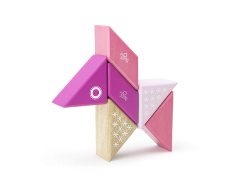 6 Piece Tegu Travel Pal Magnetic Wooden Block Set, Kitty
