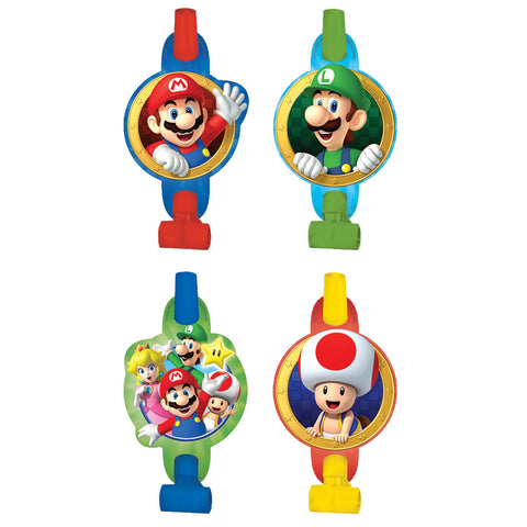 Amscan 331554 Super Mario Brothers Blowouts, 8 pcs, Party Favor
