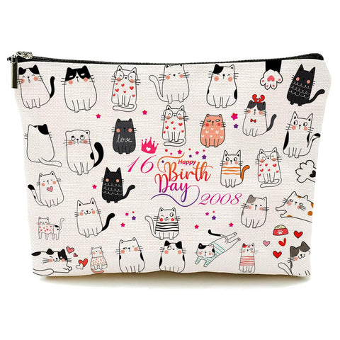 Durfk 16th Birthday Gifts for Girls, 16 Year Old Girl Gift Ideas, 16th Birthday Girls Decorations Makeup Bags for Her, Sister, Daughter, Niece, Happy 16th Birthday Gifts for Teen Girls