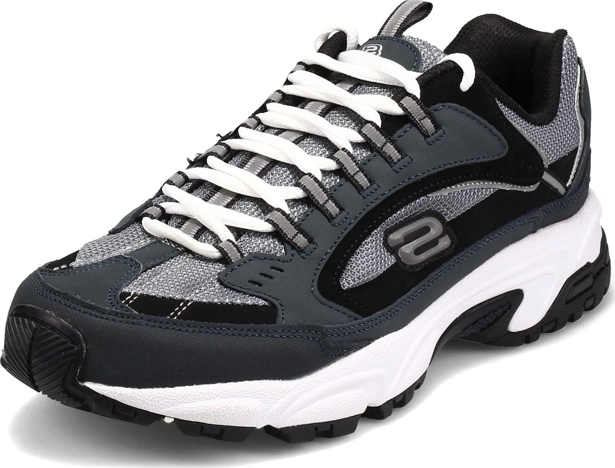 Skechers Sport Men's Stamina Nuovo Cutback Lace-Up Sneaker,Navy/Black,11.5 M US
