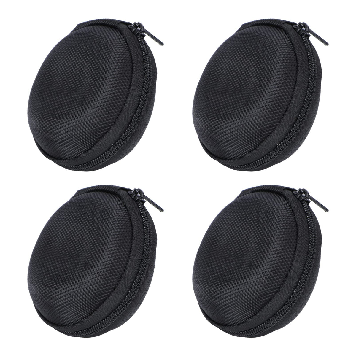 Cabilock 4 pcs box Single Wristwatch With Watch and Organizer Soft Protector Portable Zipper Bracelet Round Case Fits Display Eva Travel Holder Home Carrying Container Cord Storage