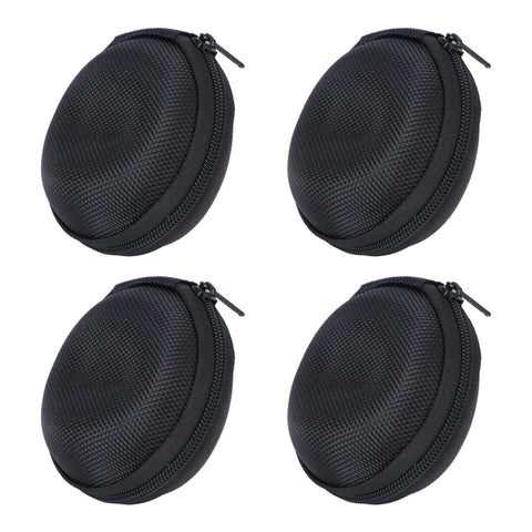 Cabilock 4 pcs box Single Wristwatch With Watch and Organizer Soft Protector Portable Zipper Bracelet Round Case Fits Display Eva Travel Holder Home Carrying Container Cord Storage