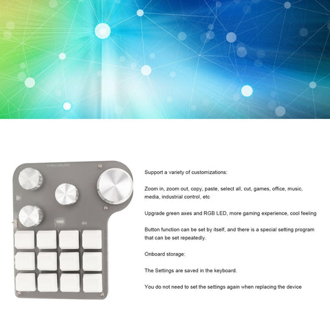 Luqeeg 6 Key Macro Programmable Keyboard, RGB LED Lighting, USB C Wired Keyboard with Software, for Gaming Office Media