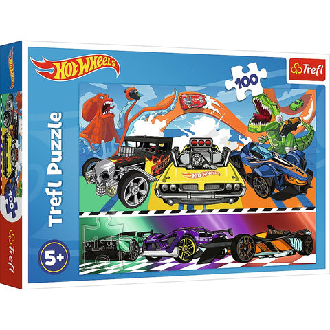 Trefl 100 el. elementów P?dz?ce samochody Hot Wheels [PUZZLE]