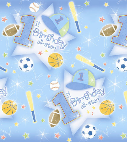 1st Birthday All-Star Paper Tablecover