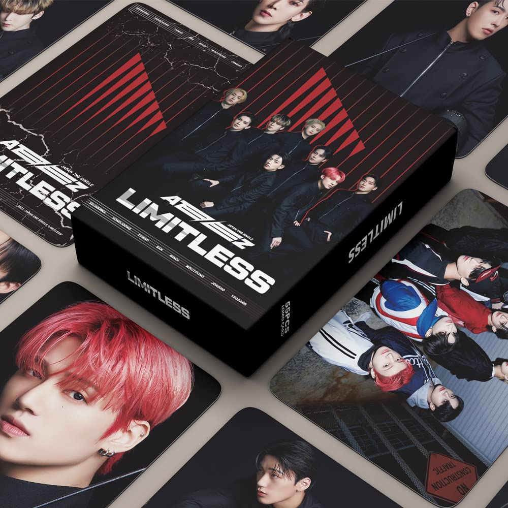 Baosai 55PCS AT Â·EEZ Lomo Cards AT Â·EEZ Merchandise Photocards With Box Double-Sided Lomo(Black)