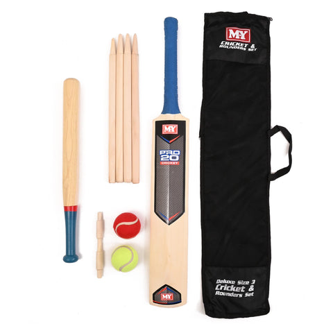 M.Y Size 3 Cricket & Rounders Outdoor Games 2-in-1 Set | Garden Games