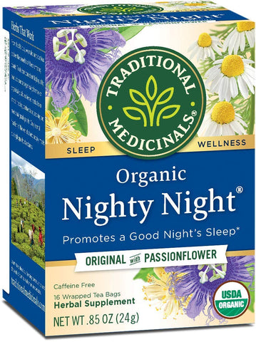 Traditional Medicinals Tea, Organic Nighty Night, Relax & Get a Good Night's Sleep, 16 Tea Bags