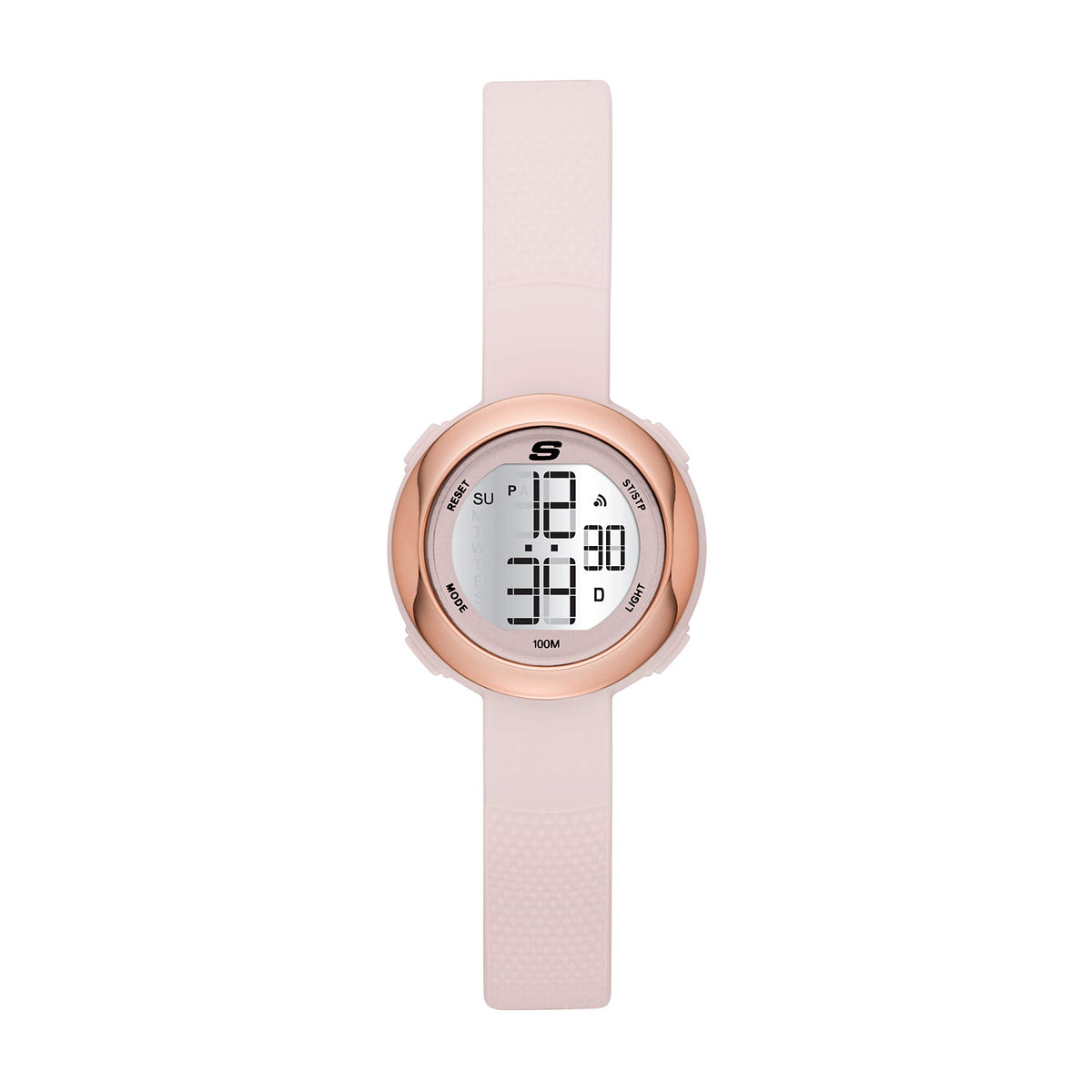 Skechers Women's Mini Digi Silicone Digital Watch, Color: Rose Gold, Blush (Model: SR2100)
