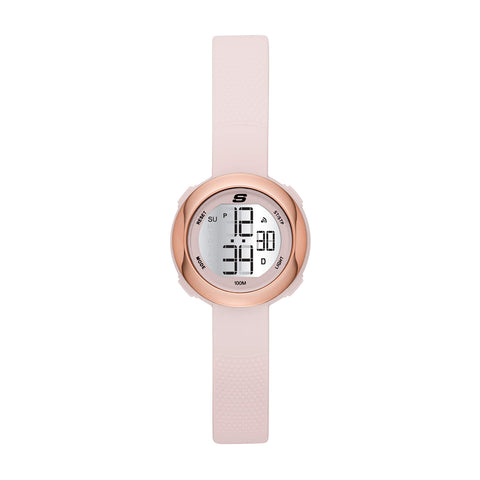 Skechers Women's Mini Digi Silicone Digital Watch, Color: Rose Gold, Blush (Model: SR2100)