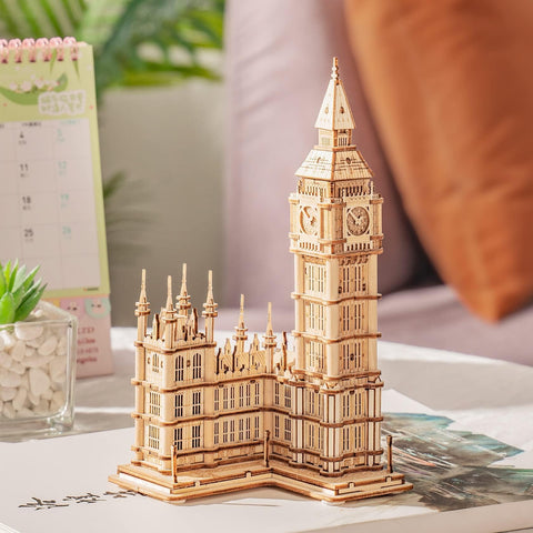 ROWOOD 3D Wooden Puzzle Big Ben Model Kit for Adults to build, DIY Wooden Model Building Construction Craft Kits, Ideal as Christmas And Birthday Gift