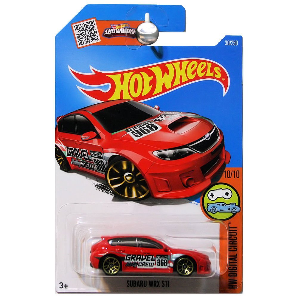 Mattel Hot Wheels 2016 Digital Circuit Subaru WRX Sti Gravel Rally Crew Red
