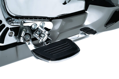 Kuryakyn 4328 Motorcycle Foot Control Component: Premium Mini Board Floorboards with Comfort Drop Mounts for 2001-17 Honda Motorcycles, Chrome, 1 Pair