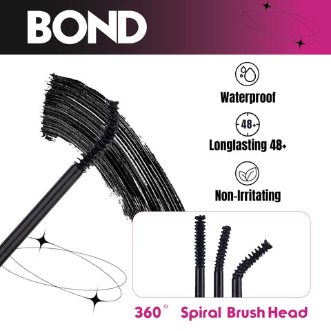 FADLASH Lash Bond and Remover, 2 in 1 Cluster Lash Glue and Lash Remover for Cluster Individual Lashes Soothing Non-Irritating Lash Adhesive Super Strong Hold 48 Hours Lash Glue Remover