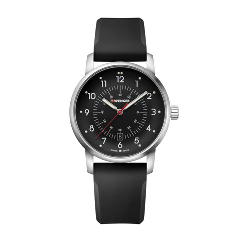 Wenger Men Analog Quartz Watch with Silicone Strap 01.1641.115