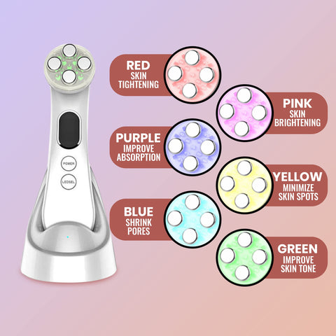 Facial Massager for Skincare, Blemishes and Wrinkles | Rejuvenation Massager for Women to Massage and Nourish | Brightening and Soothing Skincare | Portable White