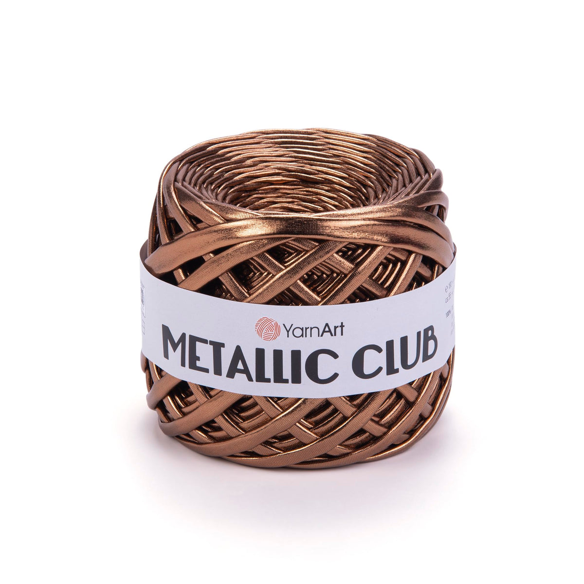 YarnArt Metallic Club Yarn Super Bulky T-Shirt Yarn 100% Polyester Yarn 6.35 oz / 180 gr, 60 yrds / 55 Meters, Shiny Colors, Handbag Yarn, Rug, Chic Night bah Yarn, Crochet Bag Yarn (8108)