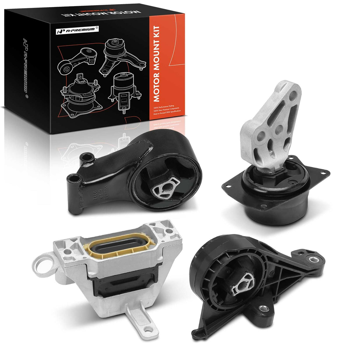A-Premium 4PCS Engine Motor Mount and Transmission Mount Set Compatible with Chevrolet Malibu 2013-2015 & Buick Regal 2014-2017, L4 2.0L, Automatic Transmission, Replace # 13327296 13346302