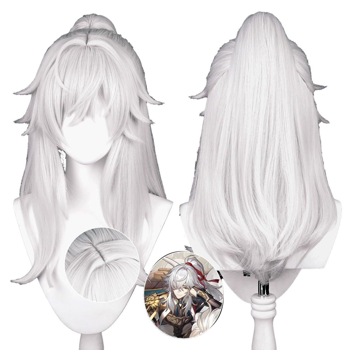 Honkai Star Rail Character Cosplay Wig for cosplay events, Anime Exhibition, Party & Halloween (Jing Yuan)