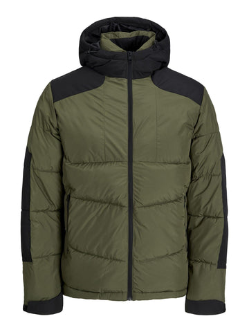 JACK & JONES Mens College Bomber Jacket Crockery M