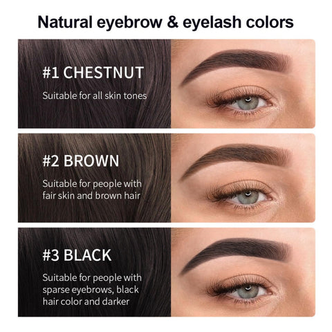 Eyelash and Brow Tint Kit, Natural Volumizing Eyebrow & Eyelash Color Kit, Long-lasting for 4-8 Weeks, Waterproof and Non-fading, DIY Use At Salon Or Home Professional Eyelash Treatment (Black)