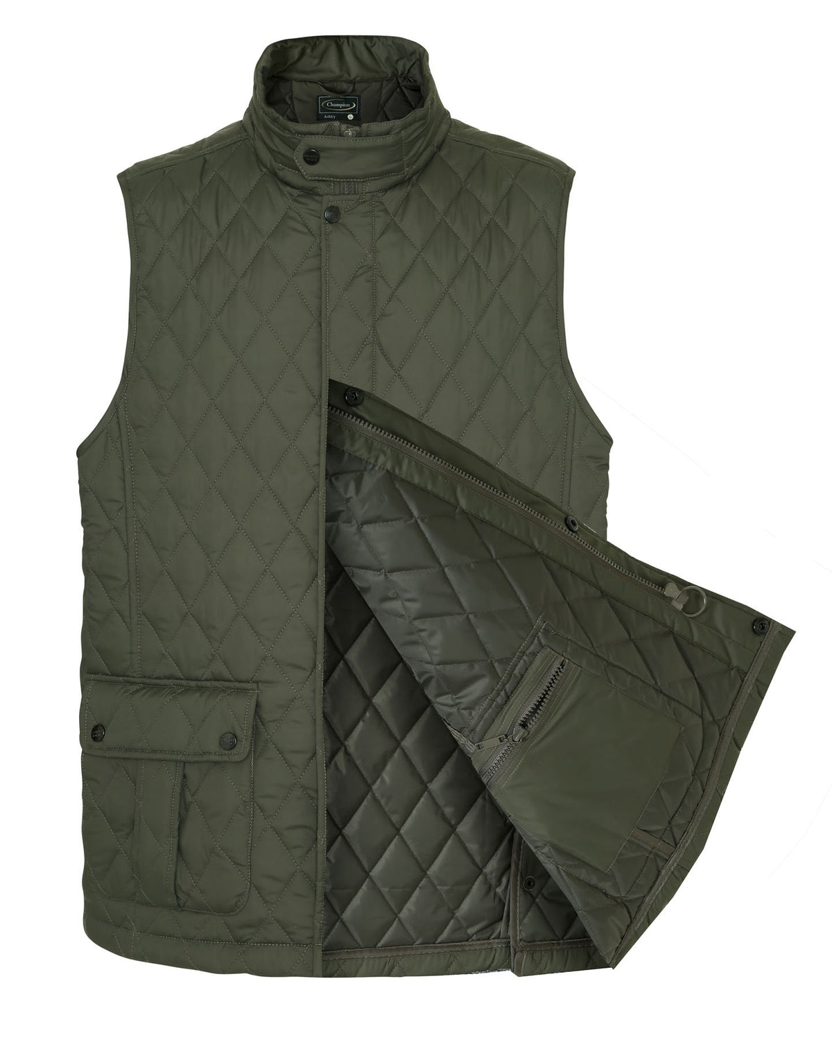 Champion Mens Country Estate Ashby Diamond Quilt Bodywarmer Olive M
