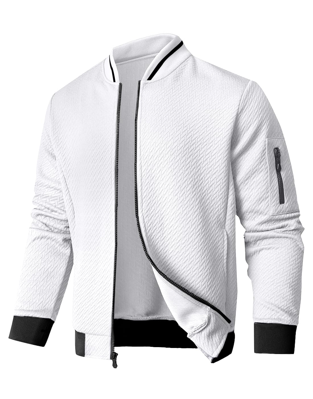 SAVKOOV Mens Loose Fit Lightweight Jacket Casual Stylish bomber Jacket