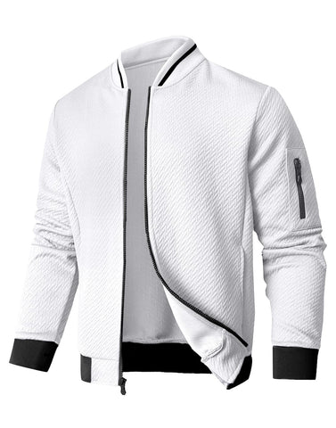 SAVKOOV Mens Loose Fit Lightweight Jacket Casual Stylish bomber Jacket