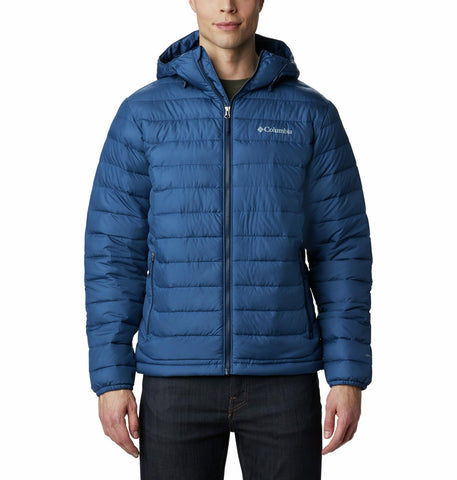 Columbia Men's Powder Lite Hooded Jacket, Night Tide, Large